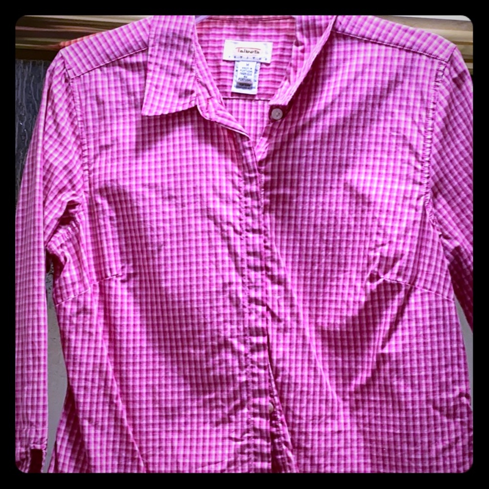 Never worn Button down Talbots shirt and skirt